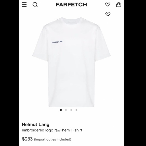 HELMUT LANG ｜ classic embroidered logo t-shirt 100%cotton - Picture 7 of 7